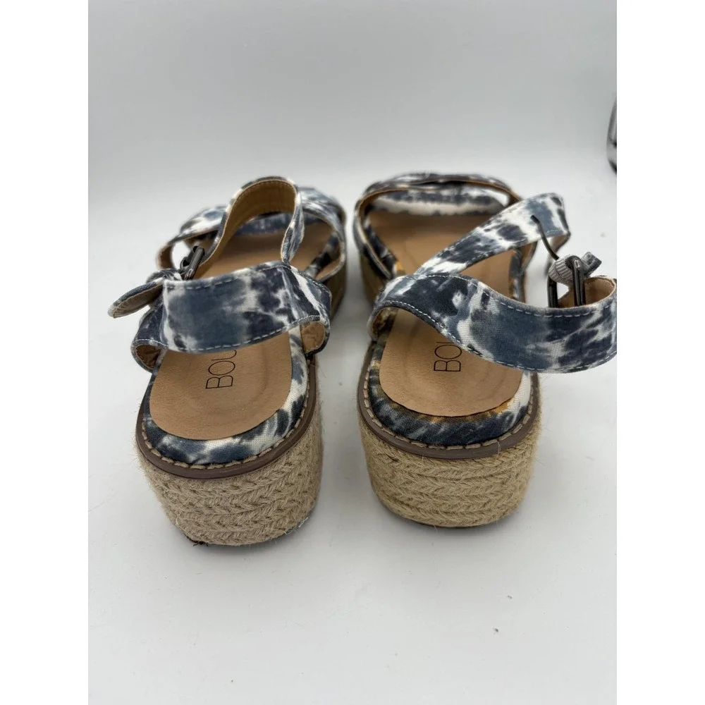 Boutique By Corkys Shoes Womens Size 9 Gray Espadrille Wedge Sandals Pilot